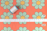 Japanese Fabric The Most Fun Flowers - orange - 50cm